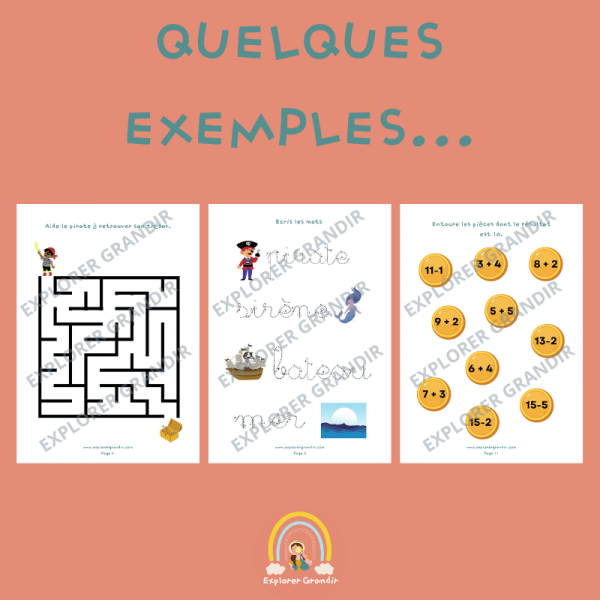 Livret d'activités 6 - 8 ans : PIRATE ET SIRENE – Image 2